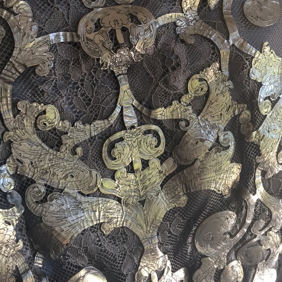 Elie Tahari “Sierra” Leather & Lace Dress - Sz 0 - Picture 3 of 8